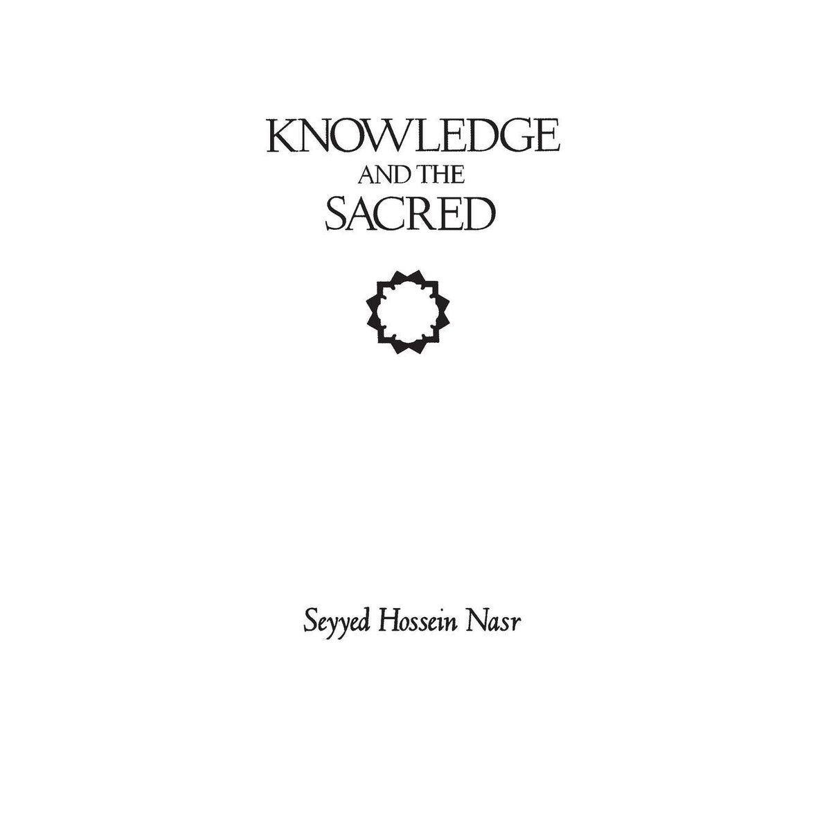 Knowledge and the Sacred