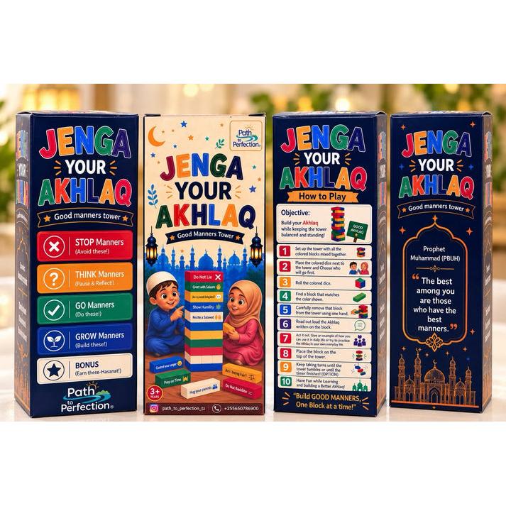 JENGA YOUR AKHLAQ Build Good Manners, One Block at a Time!