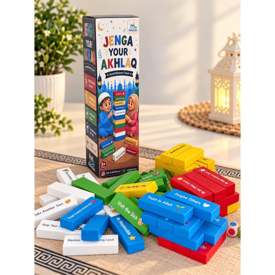 JENGA YOUR AKHLAQ Build Good Manners, One Block at a Time!