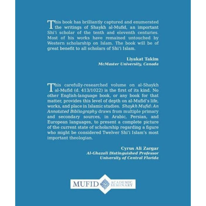 Shaykh Mufid - An Annotated Bibliography