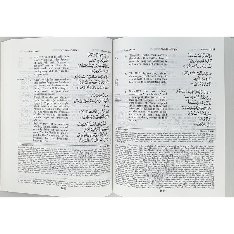 The Holy Qur'an, Translation and Commentary - Translated by SV MIR AHMAD ALI and Commentary by Ayatollah Pooya Yazdi