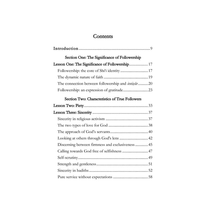 Lessons on Followership: Characteristics of True Shi'a