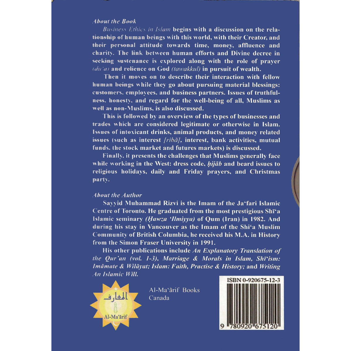 Business Ethics in Islam - Sayyid Muhammad Rizvi
